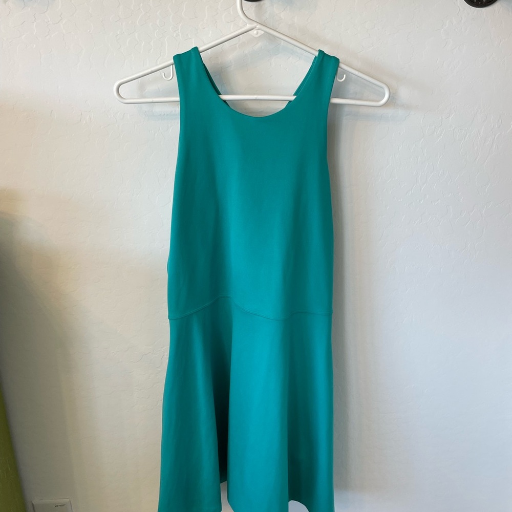 Athleta Green A-Line Halter Mini Dress